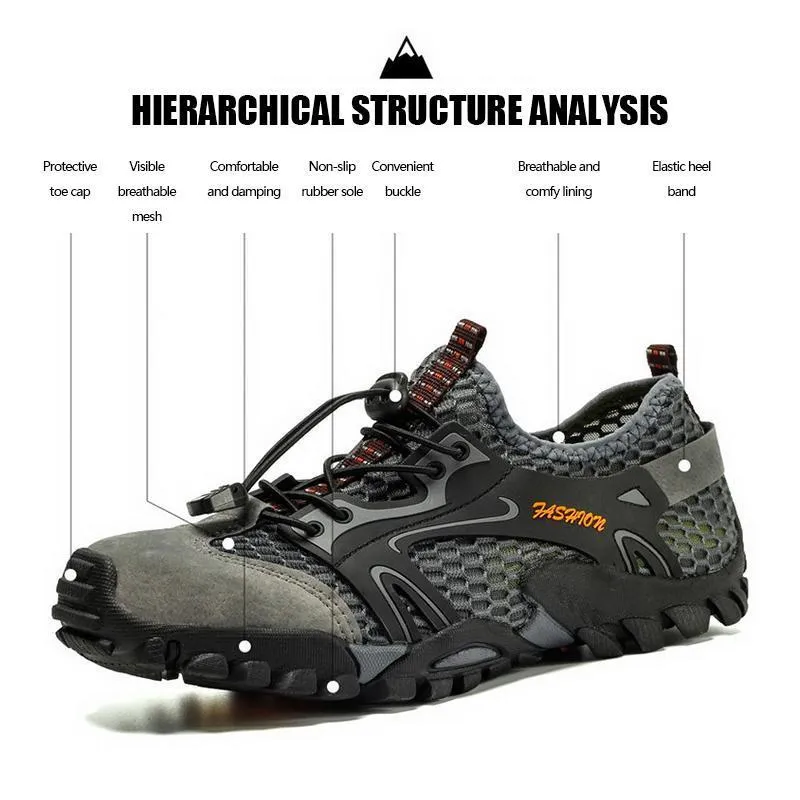 Men's Breathable Mesh Casual Light Outdoor Hiking Shoes