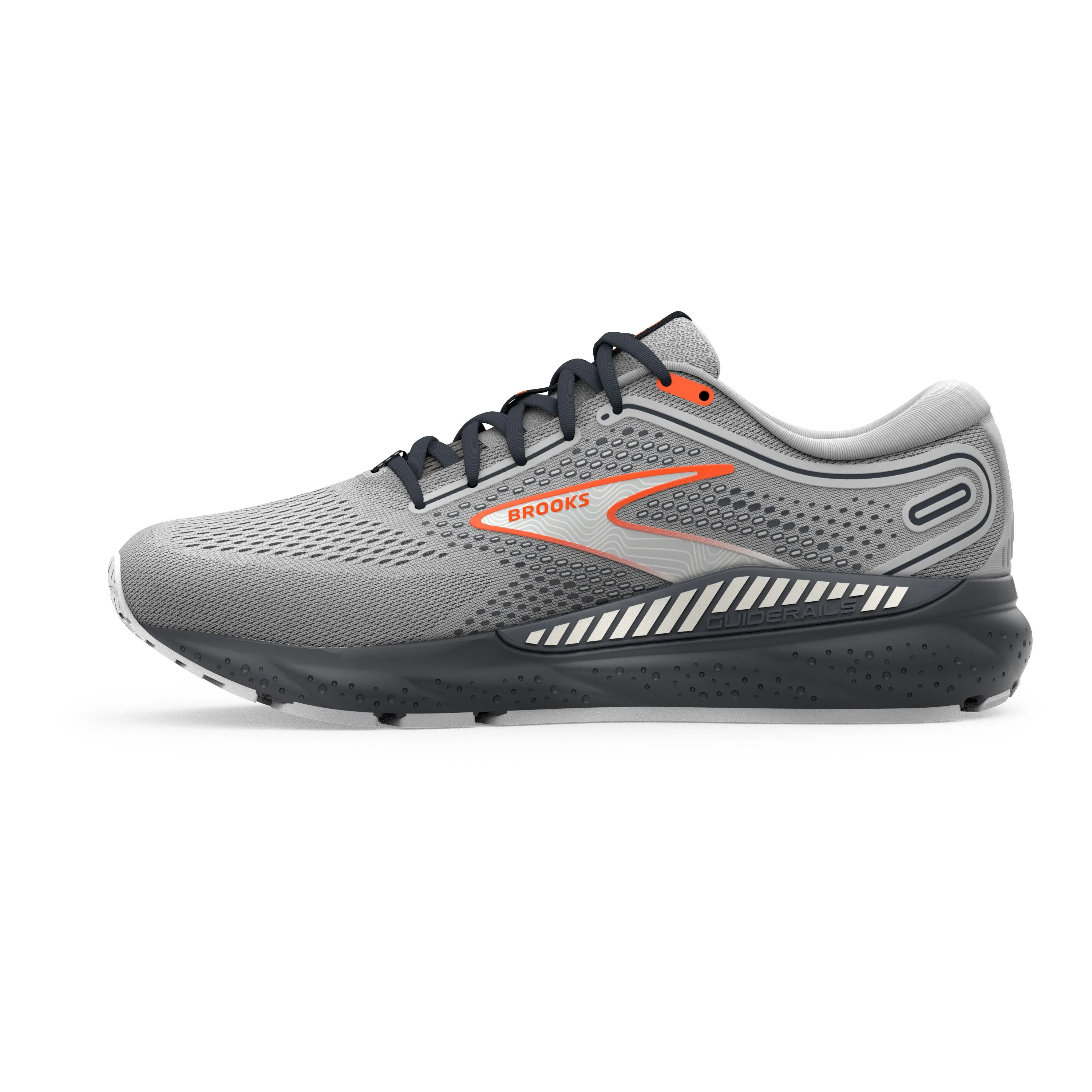 Men's Brooks Beast GTS 23 Color: Grey/Scarlet/Ebony