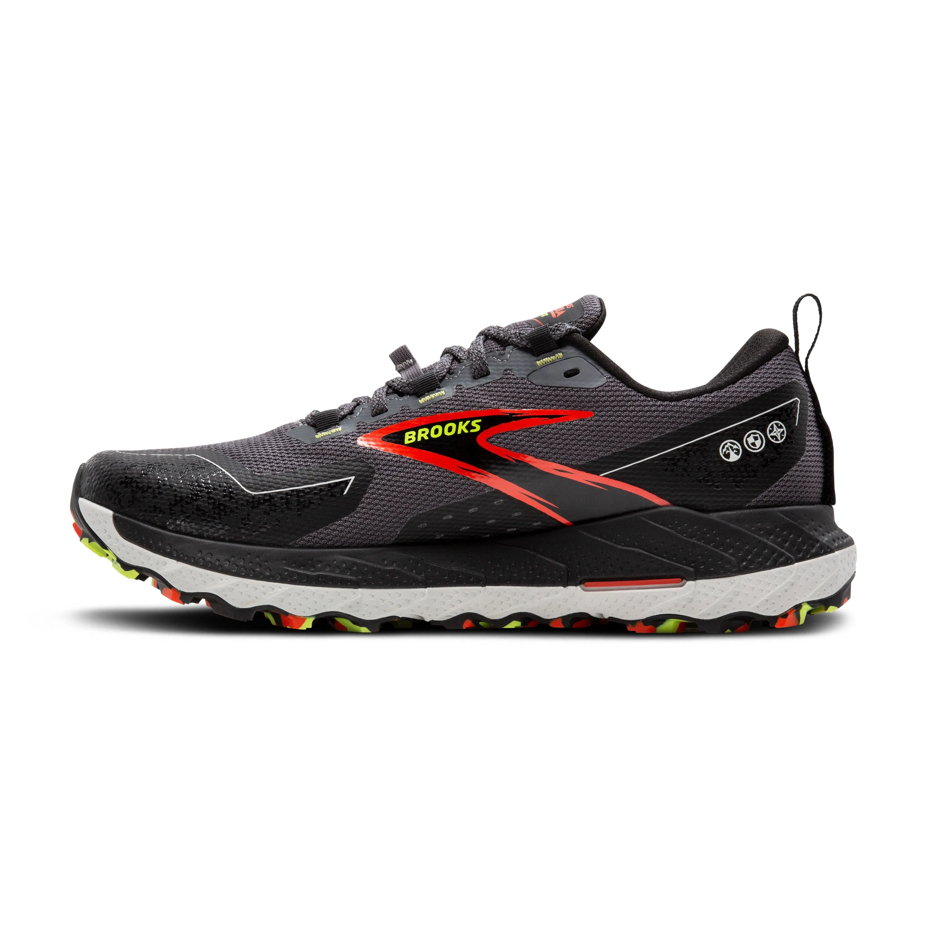 Men's Brooks Cascadia 18 GTX Color: Black Pearl/ Tomato