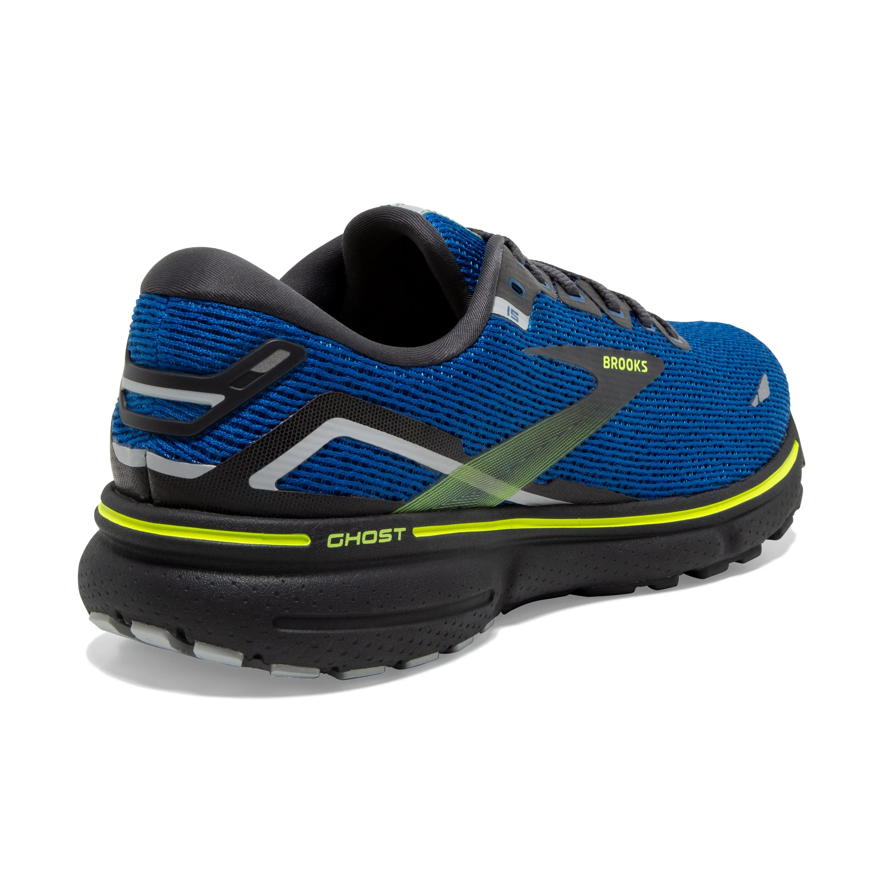 Men's Brooks Ghost 15 1103931D403 Color: Blue/Ebony/Grey