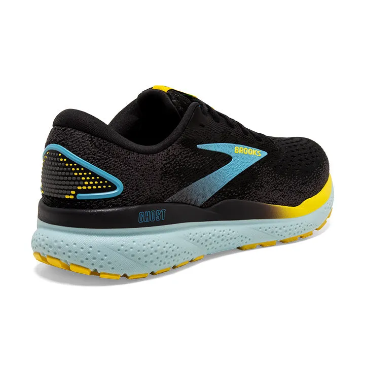 Men's Brooks Ghost 16 1104181D029 Color:  Black/Forged Iron/Blue