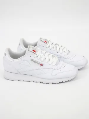 Men's Classic Leather Sneakers,White