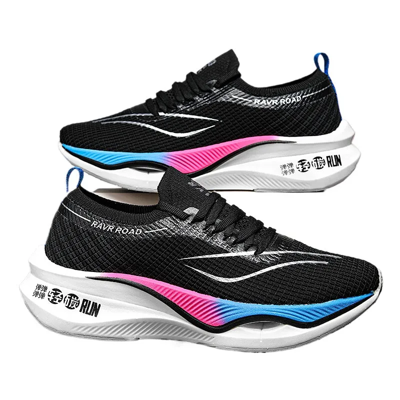 Men's Full Palm Carbon Plate Running Shoes, Non-Slip Shock-Absorbing Sneakers