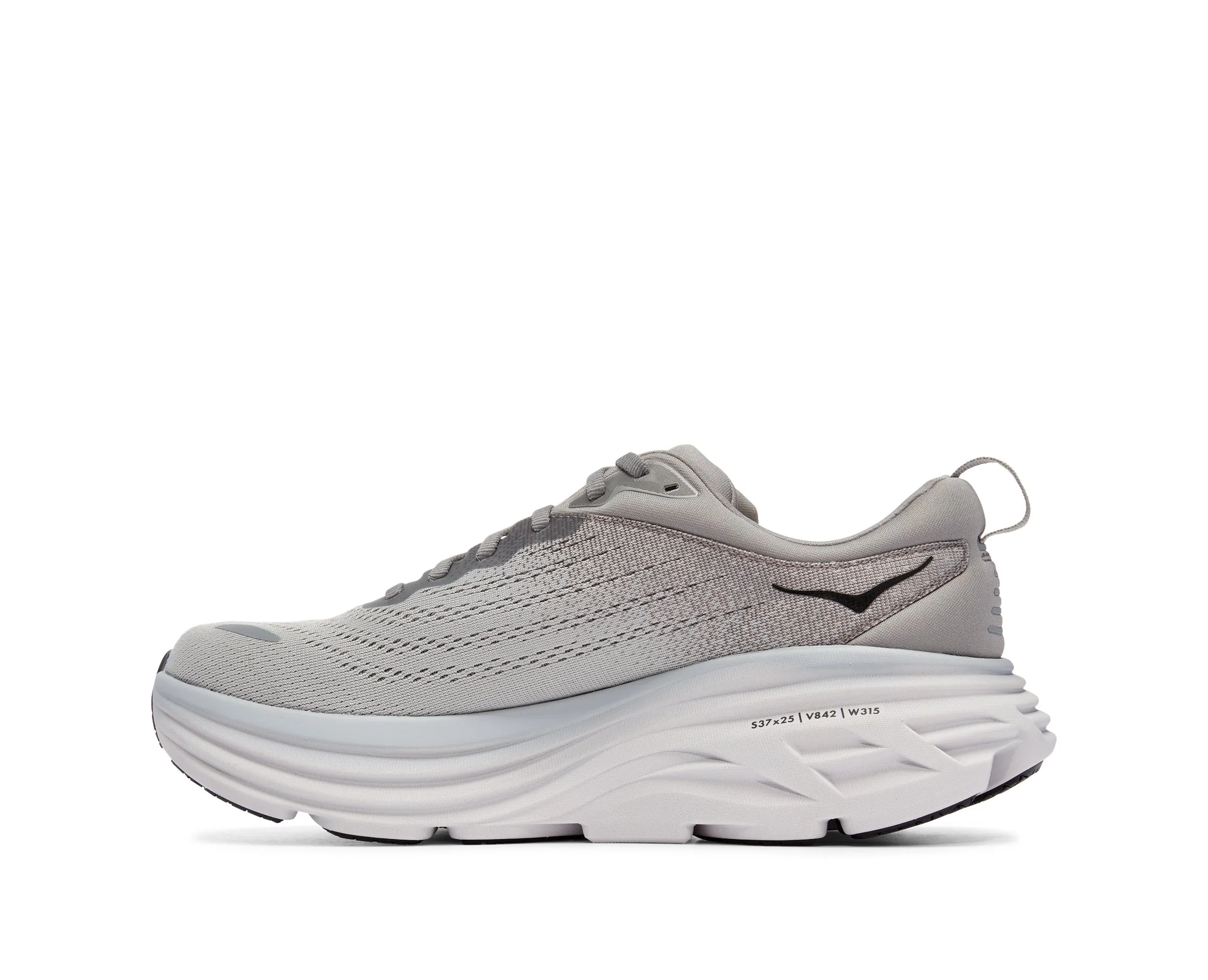 Men's Hoka Bondi 8 Color: Sharkskin / Harbor Mist (WIDE WIDTH)