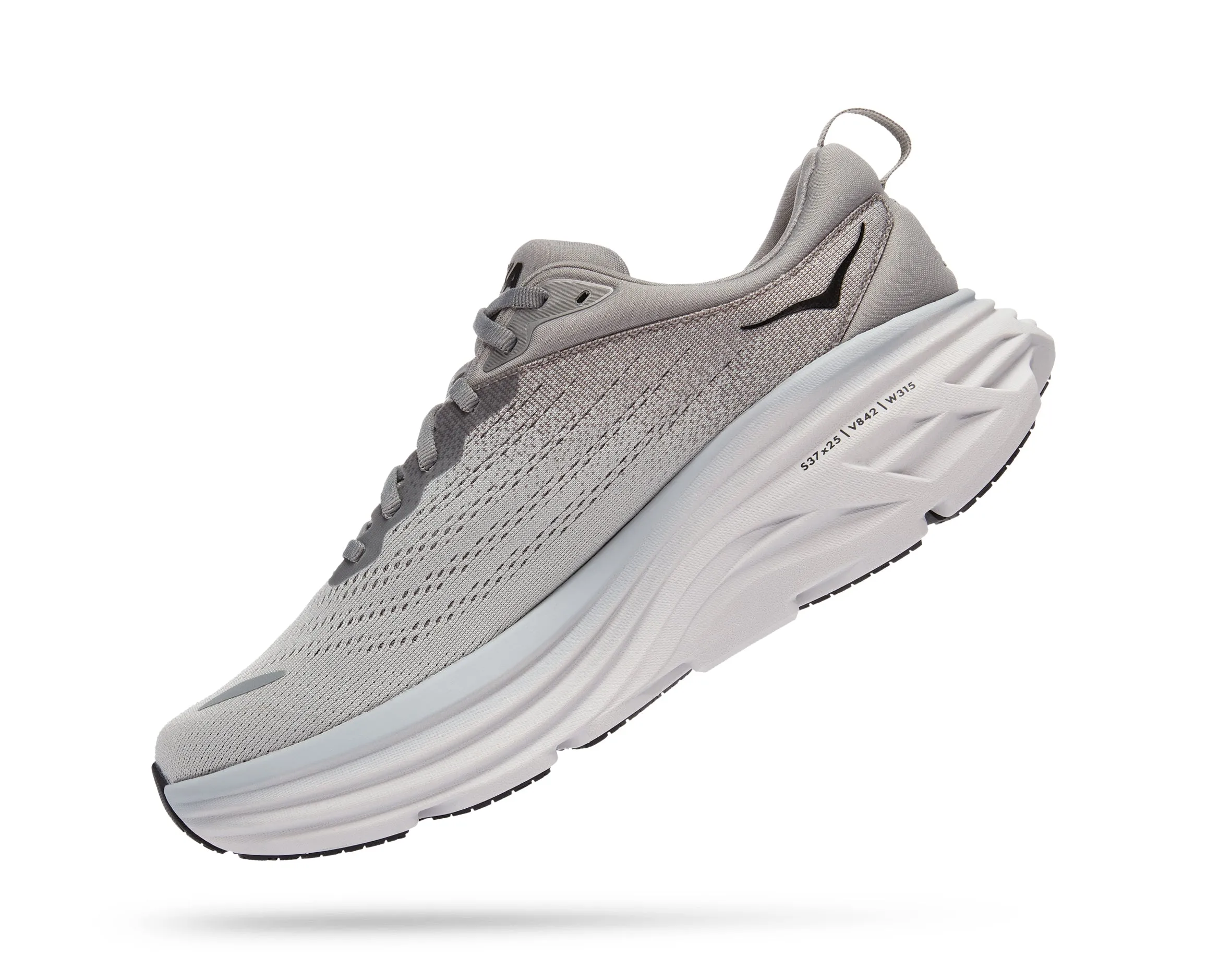 Men's Hoka Bondi 8 Color: Sharkskin / Harbor Mist (WIDE WIDTH)