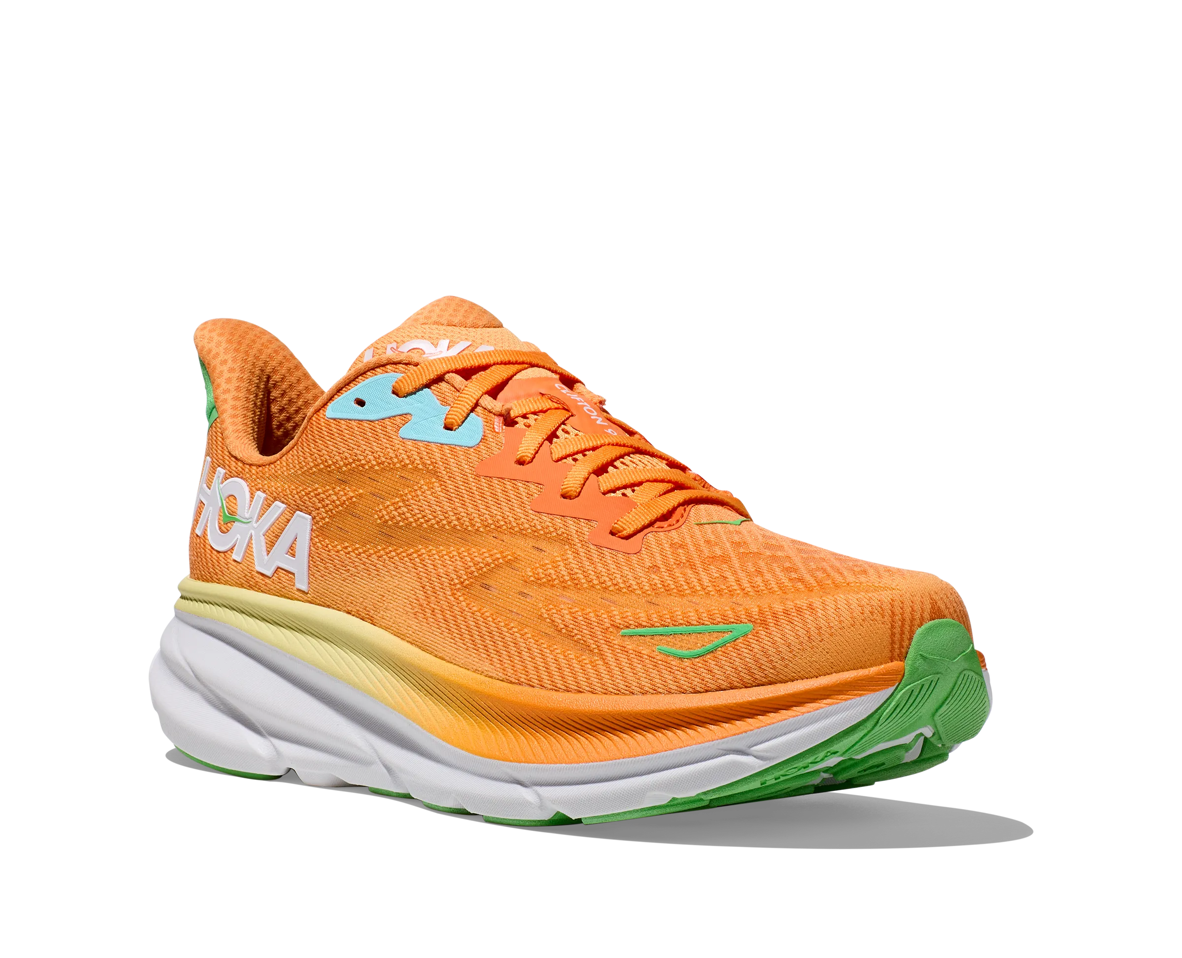 Men's Hoka Clifton 9 1127895SRSH Color: Solar Flare/Sherbet