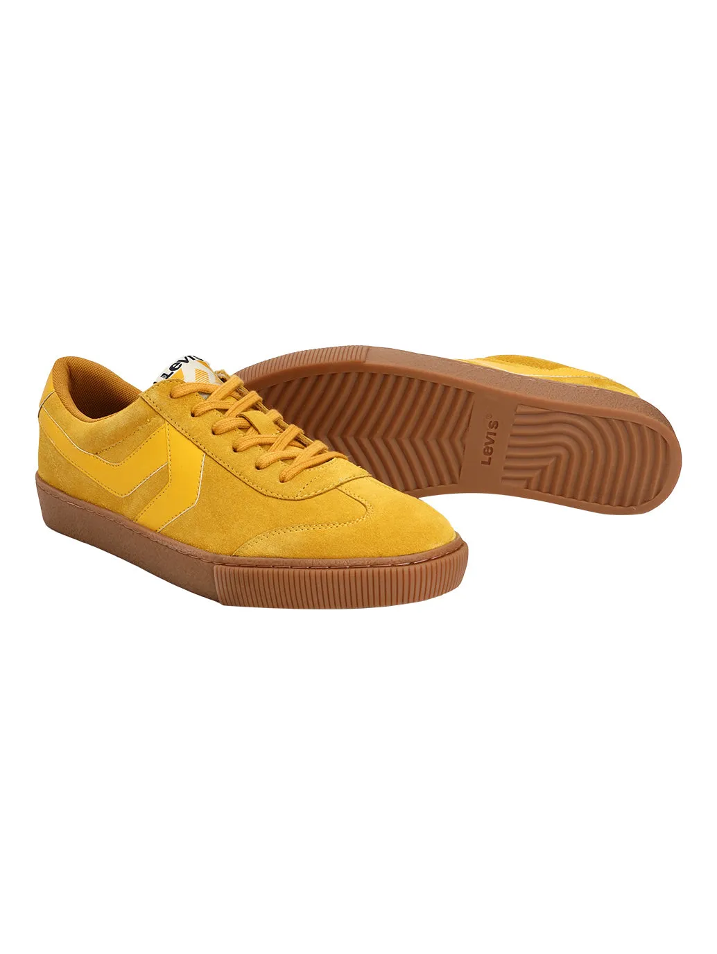 Men's Mustard Solid Sneakers