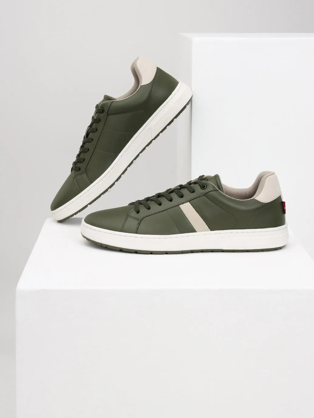 Men's Olive Colorblock Sneakers