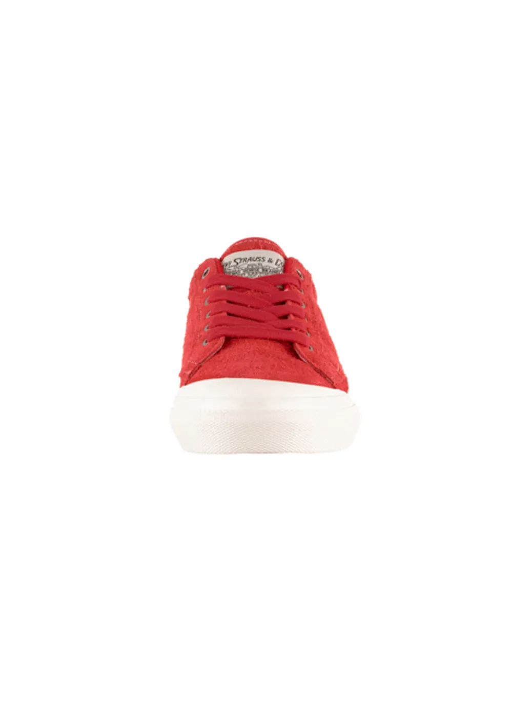 Men's Red & White Low Top Suede Casual Shoes