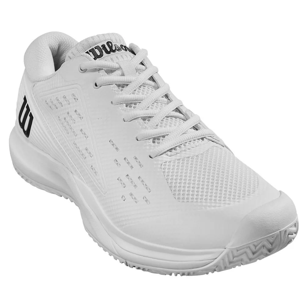 Men's Rush Pro Ace Wide Tennis Shoes White and Black