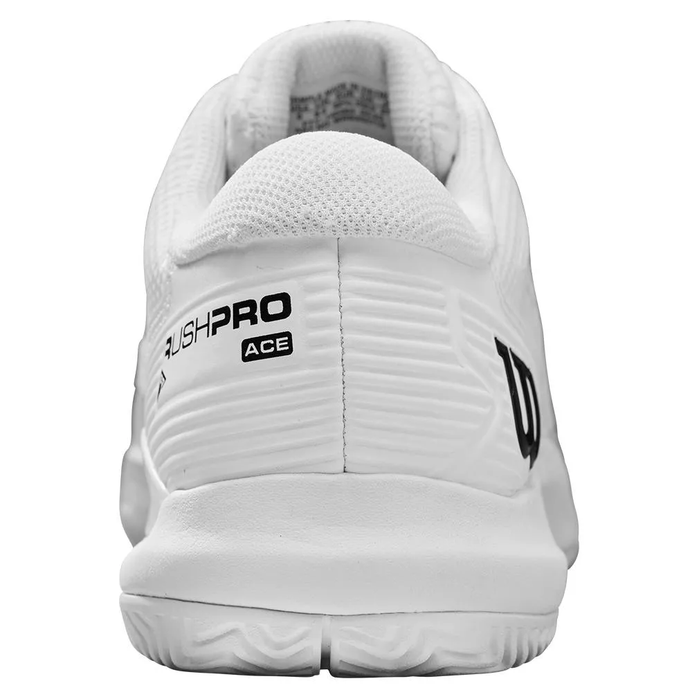 Men's Rush Pro Ace Wide Tennis Shoes White and Black