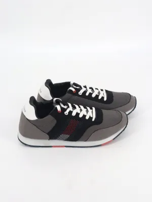 Men's Textured Sneakers,Grey/Black