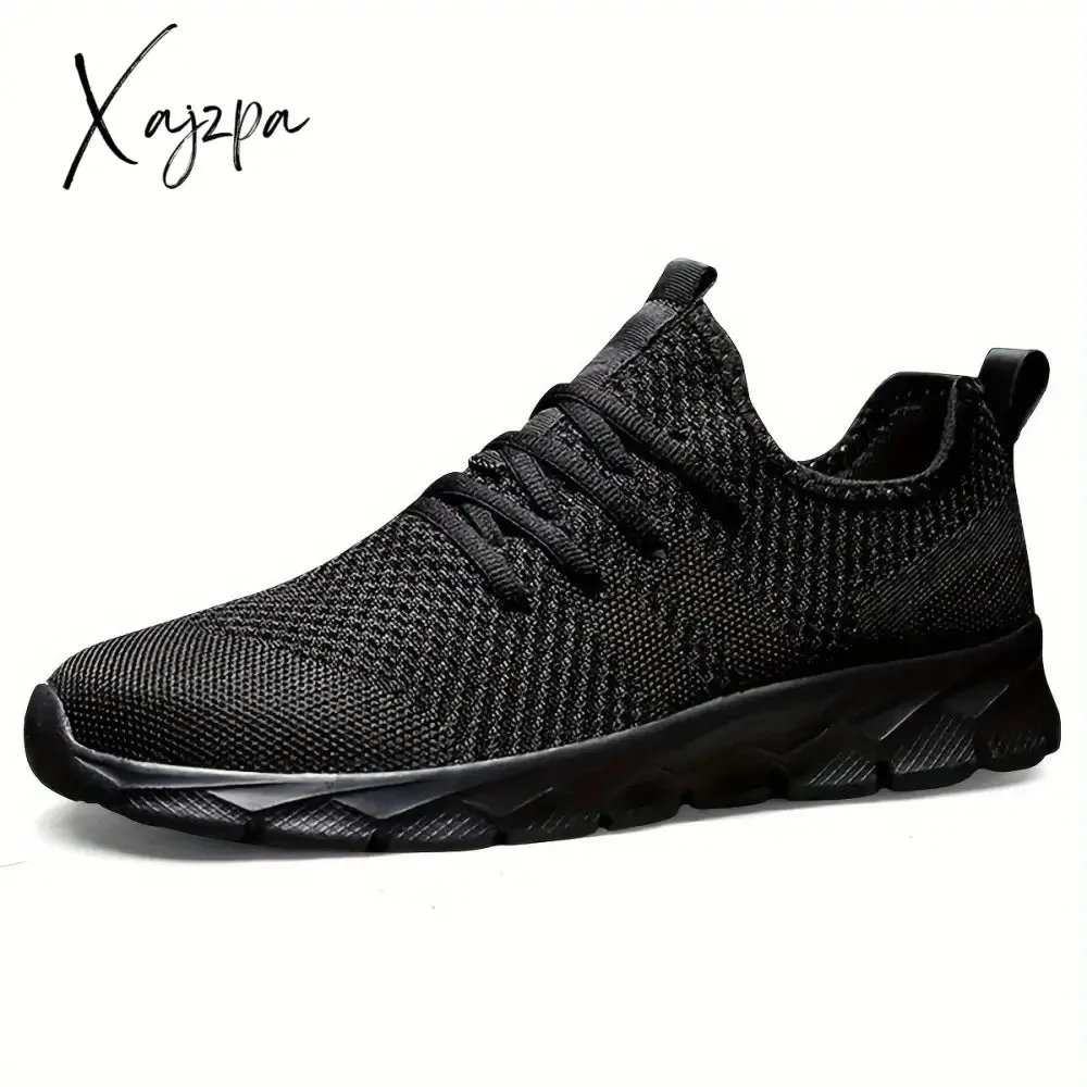 Mens Ultra-Lightweight Breathable Fabric Sneakers - Comfortable Lace-up Shoes with EVA Sole for Sports, Casual Wear - Ideal for Fall, Spring, Summer, Winter