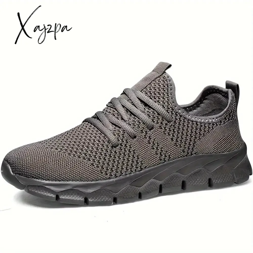 Mens Ultra-Lightweight Breathable Fabric Sneakers - Comfortable Lace-up Shoes with EVA Sole for Sports, Casual Wear - Ideal for Fall, Spring, Summer, Winter