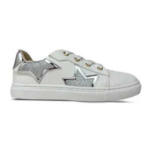 Miss Harper Sneaker In Silver Glitter - Kids