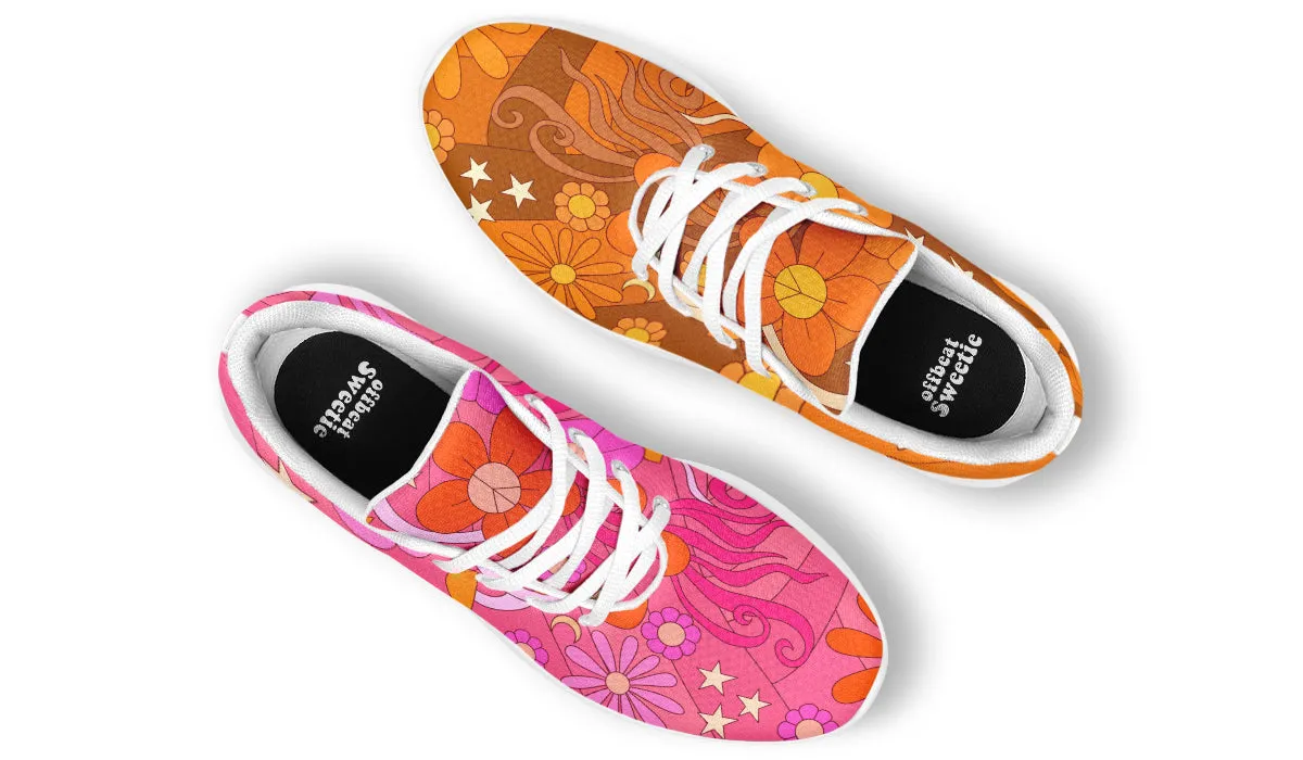 Molly's Mismatched Retro Daisies Sneakers