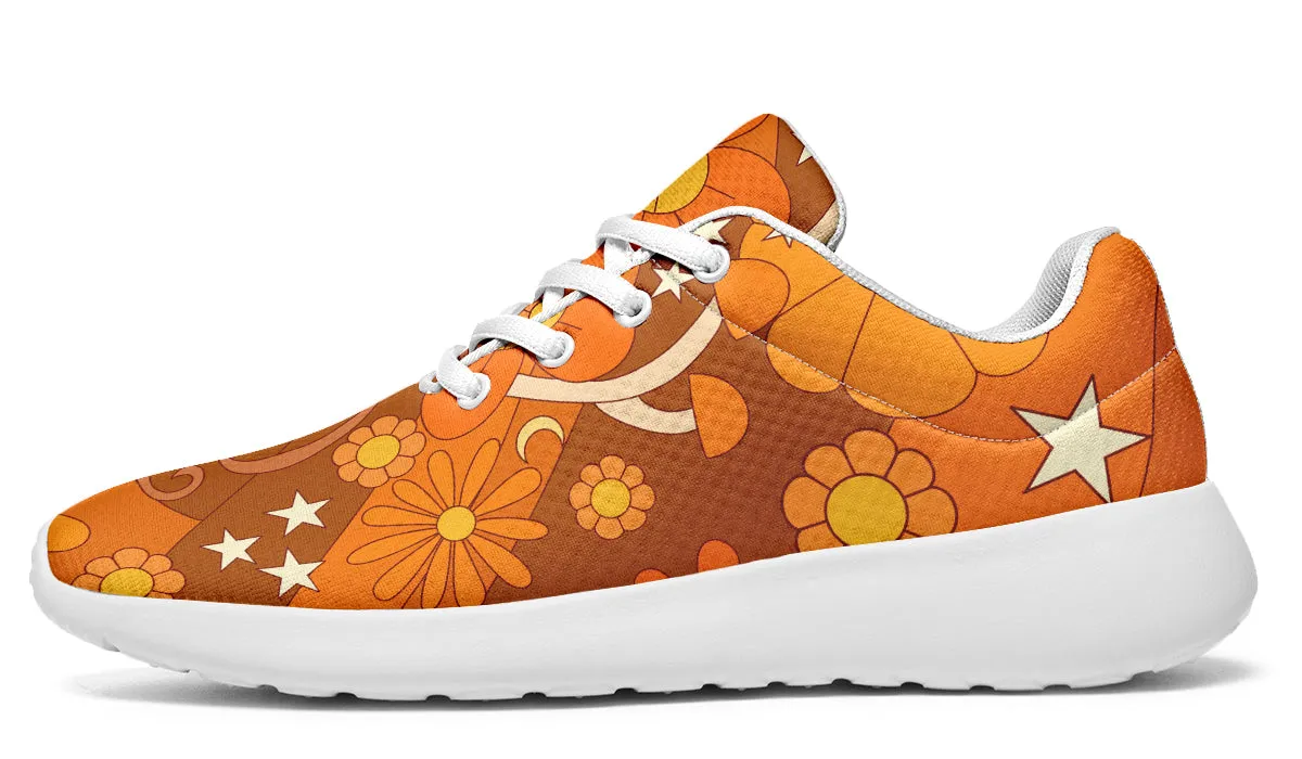 Molly's Mismatched Retro Daisies Sneakers