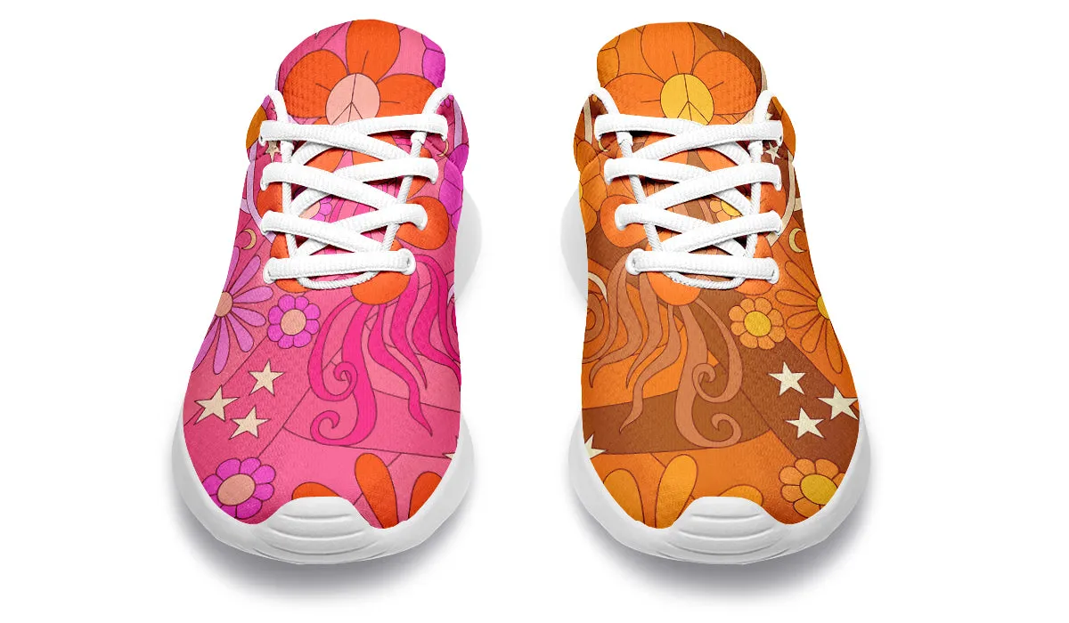 Molly's Mismatched Retro Daisies Sneakers