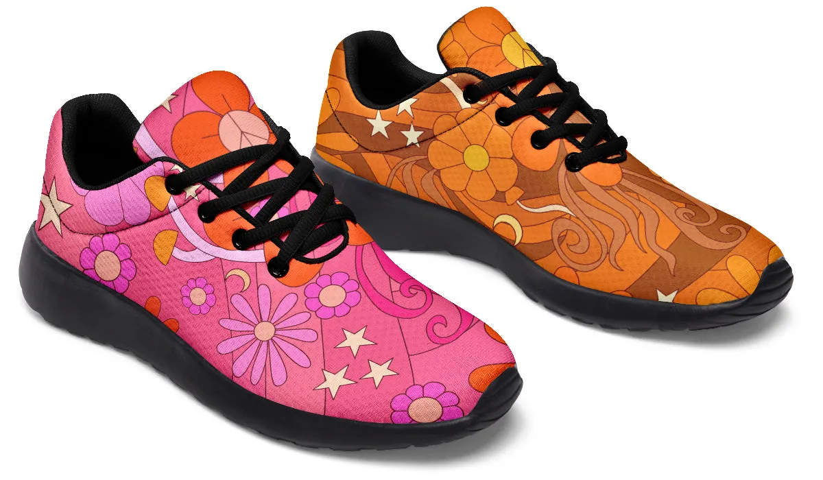 Molly's Mismatched Retro Daisies Sneakers