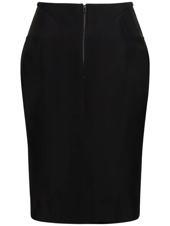 MUGLER   Heavy fluid viscose midi skirt 