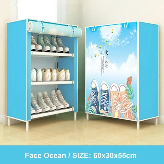 Multi-layer Assembled Shoe Rack Dust-proof Storage Shoe Cabinet Home Shoe Stand Dormitory Simple Storage Shelf Organizer Holder