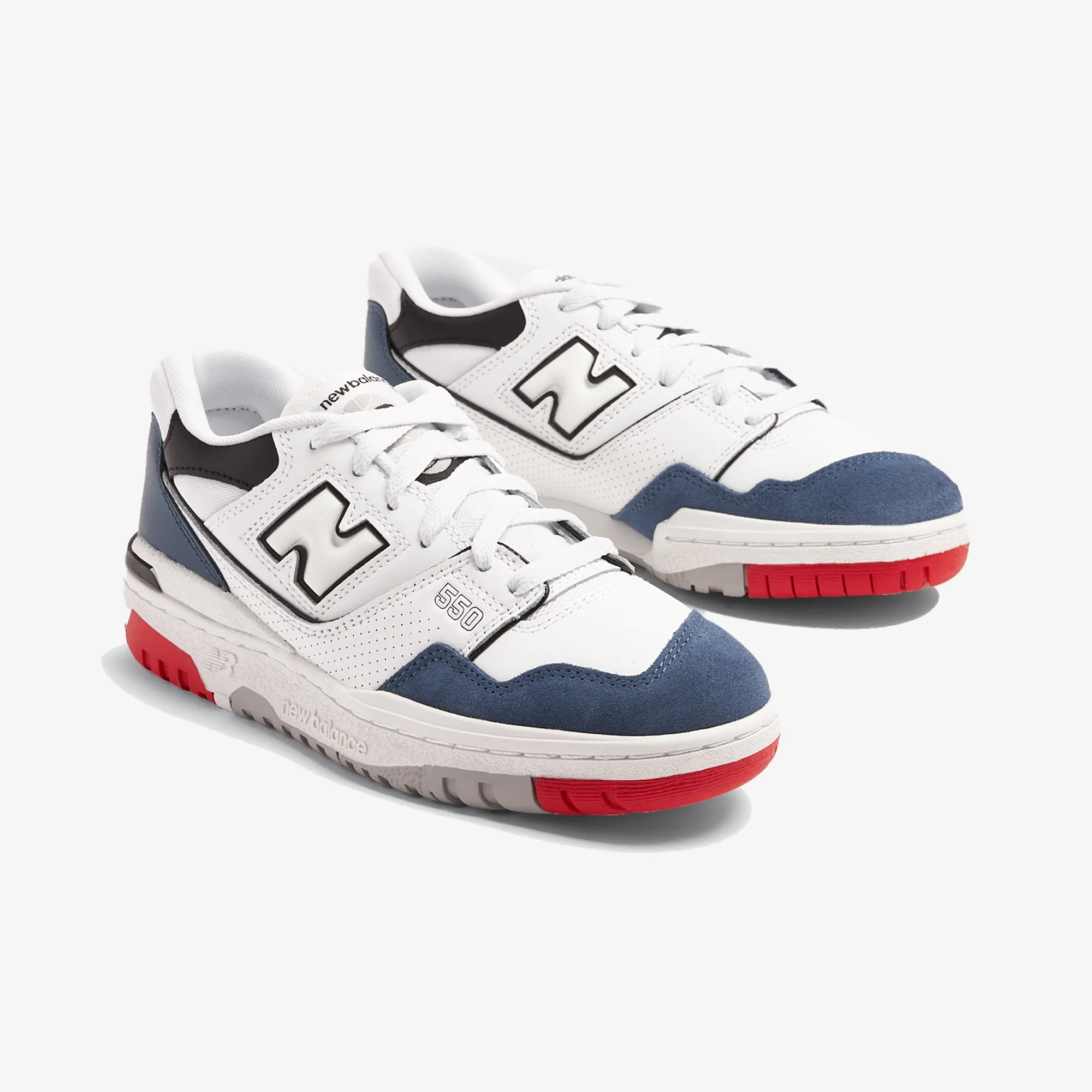 New Balance | BB550 { WHITE/NAVY BLUE