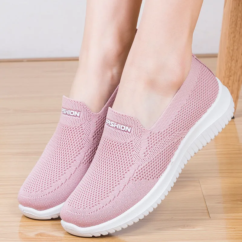 New flying woven shoes, lightweight shoes for the elderly