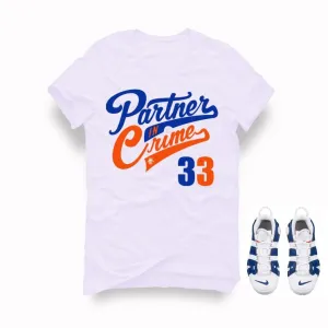 Nike Air More Uptempo Knicks White T Shirt (Partner in Crime)