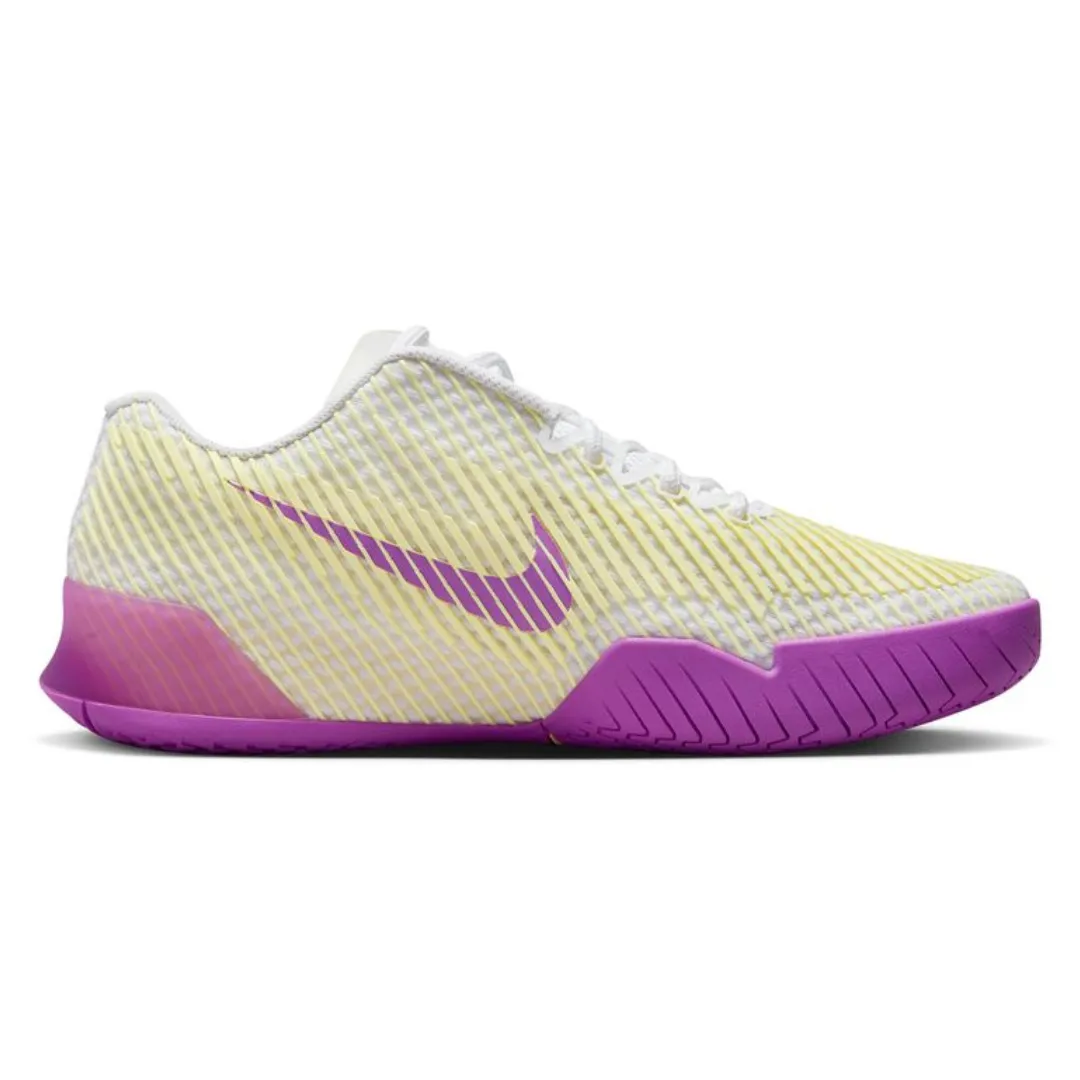 Nike Air Zoom Vapor 11 HC Women Hard Court Tennis Shoes - White/Citron Tint-Fuchsia Dream-Black