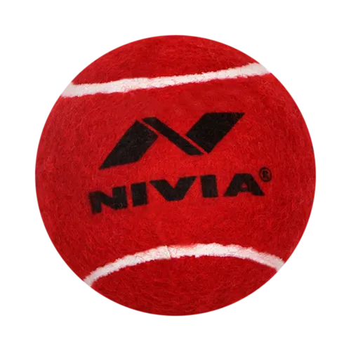 Nivia Heavy Tennis Balls (Red) - Senior Size (Pack of 1)