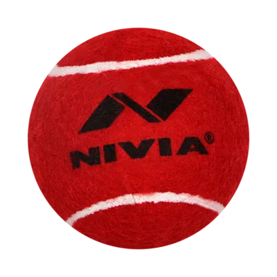 Nivia Heavy Tennis Balls (Red) - Senior Size (Pack of 1)