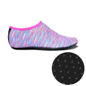 Non-slip Plastic Grain Texture Thick Cloth Sole Printing Diving Shoes and Socks, One Pair, Size:S (Purple Lines)