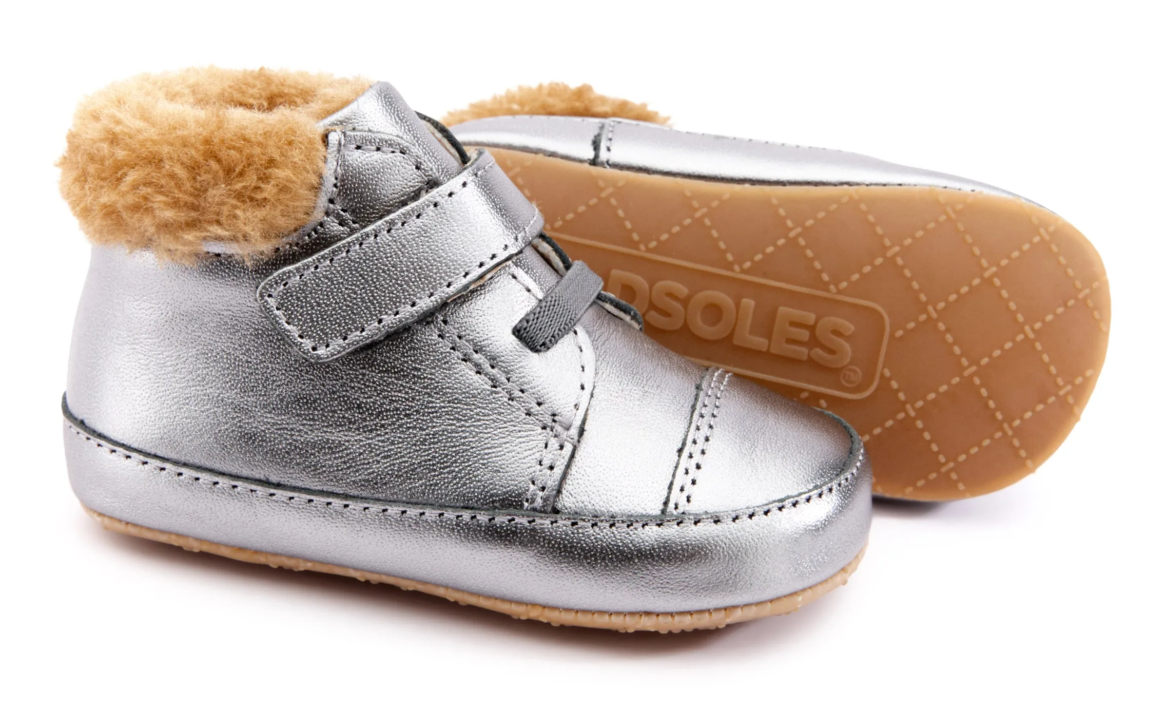 Old Soles Boy's & Girl's 0040R Mountain Bub Sneaker Booties - Rich Silver