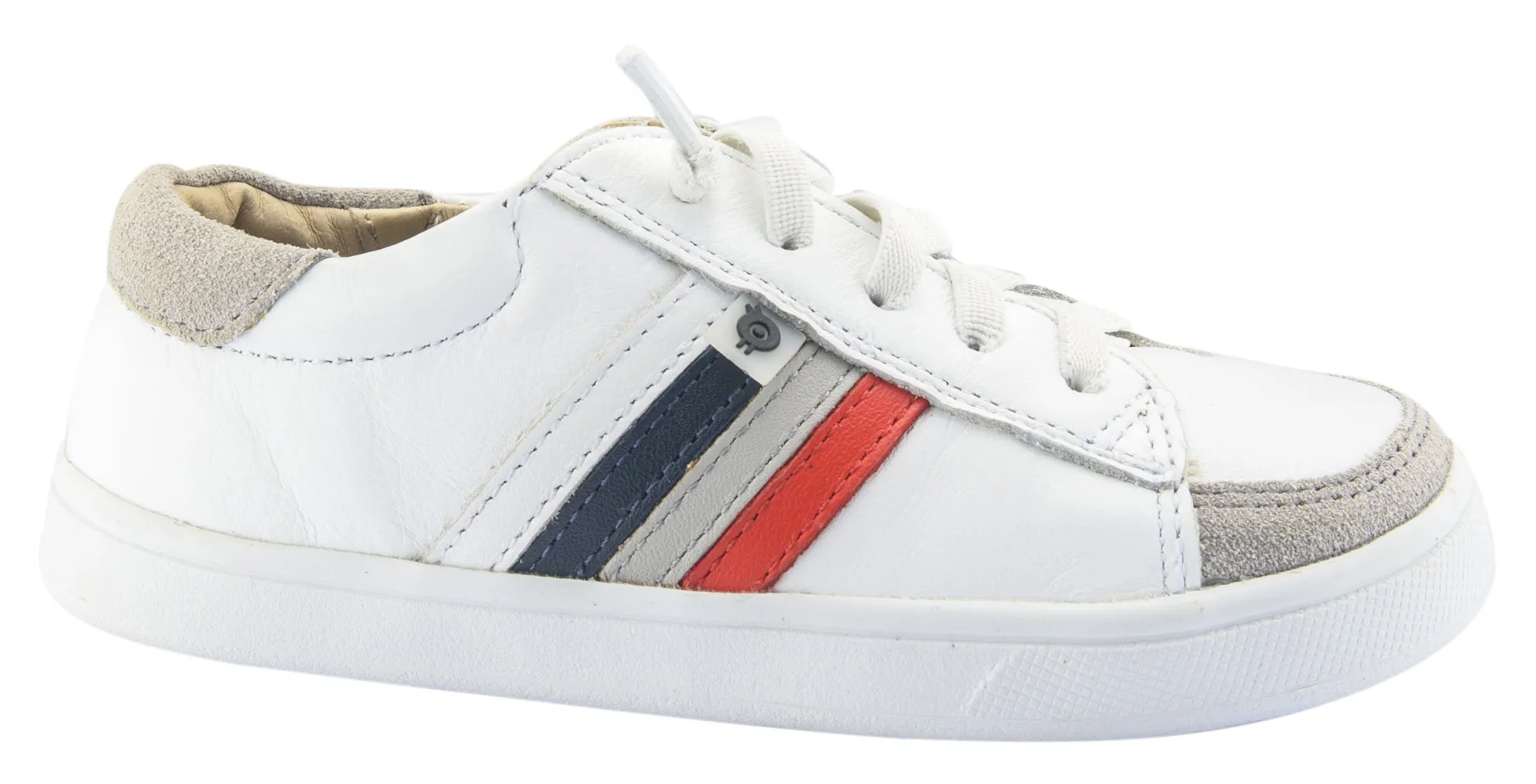 Old Soles Boy's Sneaky Sneakers, White/Red/Gris/Navy