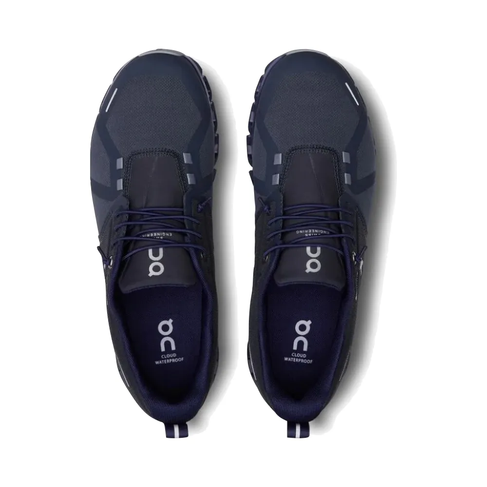 On Men's Cloud 5 Waterproof Sneaker in Navy/Ink