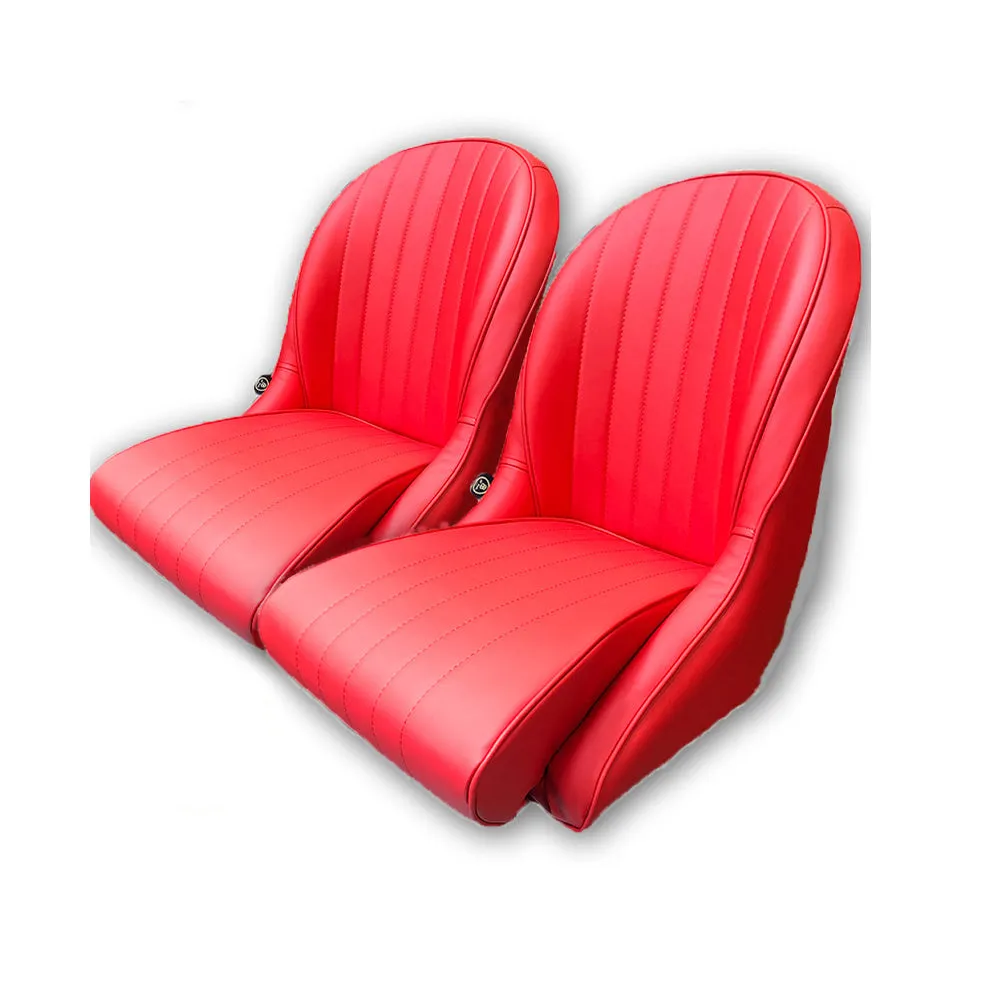 Pair BB Vintage Low Round Back Bucket Seats   Runners