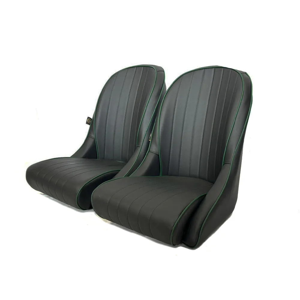 Pair BB Vintage Low Round Back Bucket Seats   Runners