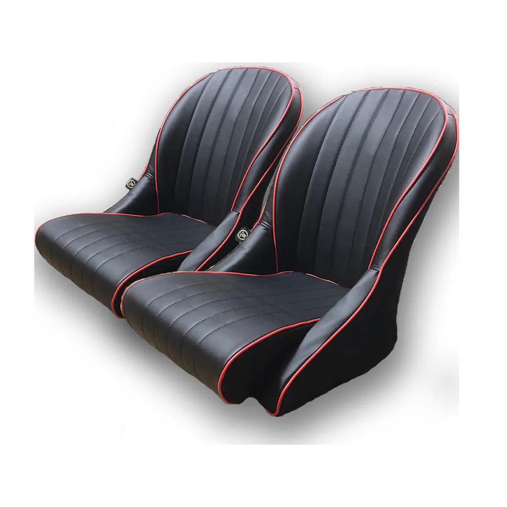 Pair BB Vintage Low Round Back Bucket Seats   Runners