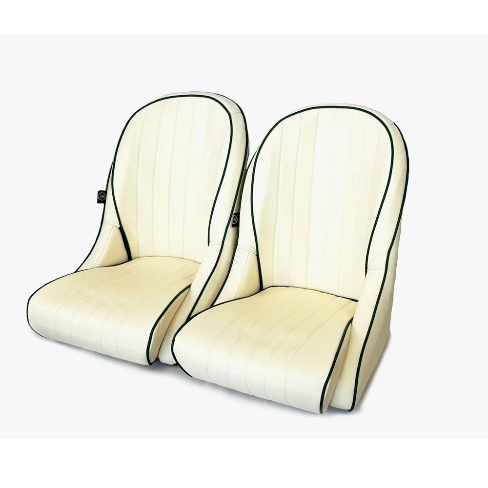 Pair BB Vintage Low Round Back Bucket Seats   Runners