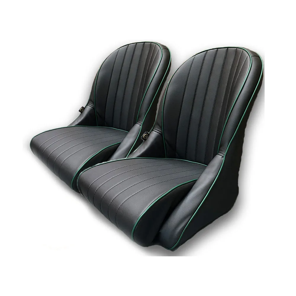 Pair BB Vintage Low Round Back Bucket Seats   Runners