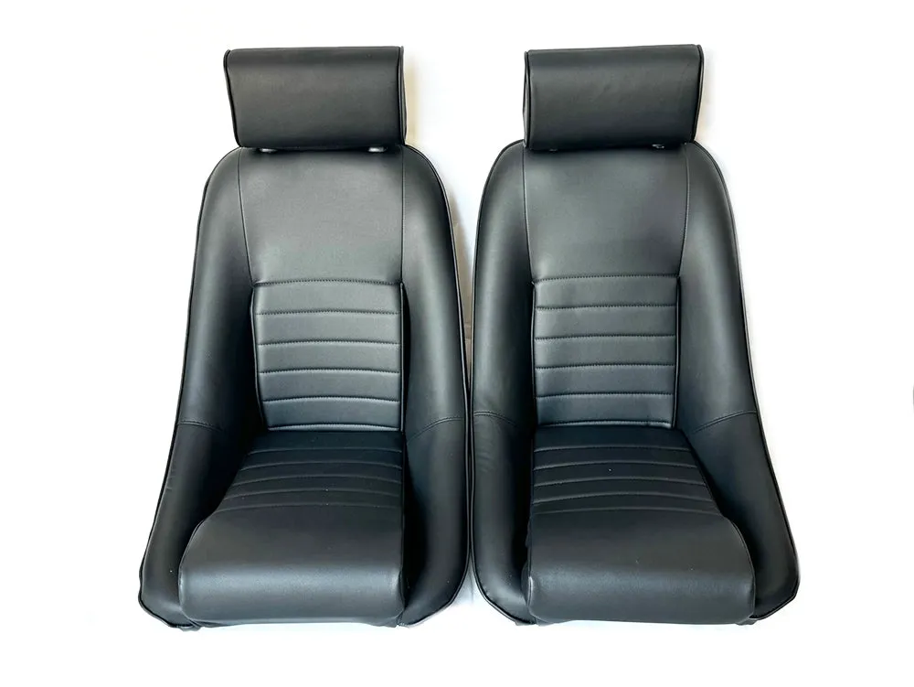 Pair BB1 RS Classic Sports Bucket Seats with Headrests & Runners