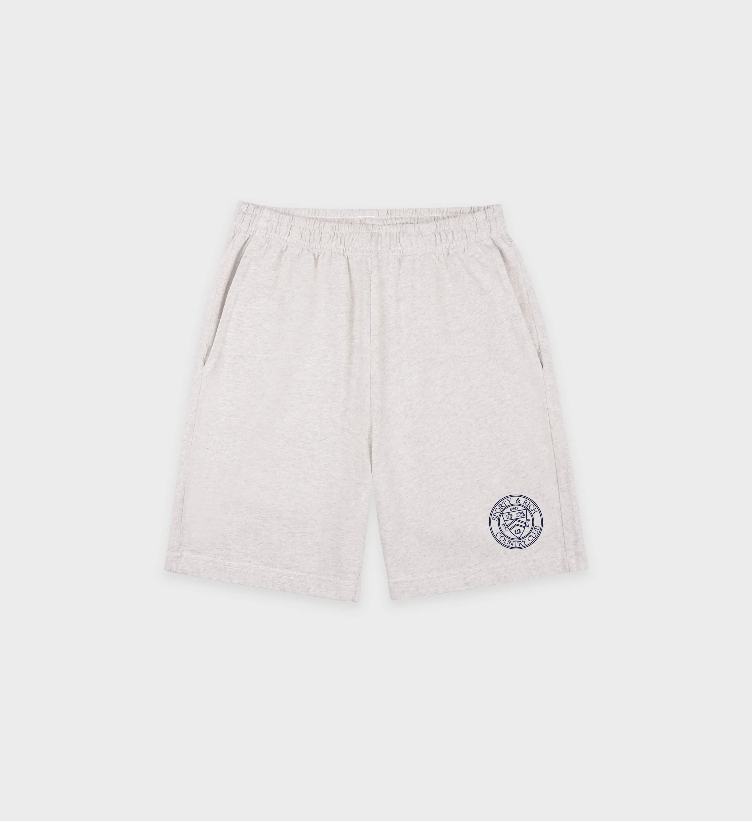 Paris Country Club Gym Short - Heather Gray/Navy