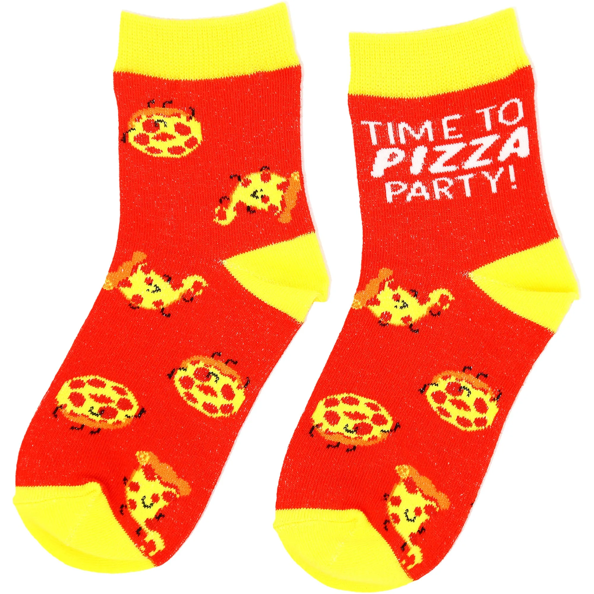 Pizza M/L Youth Cotton Blend Crew Socks