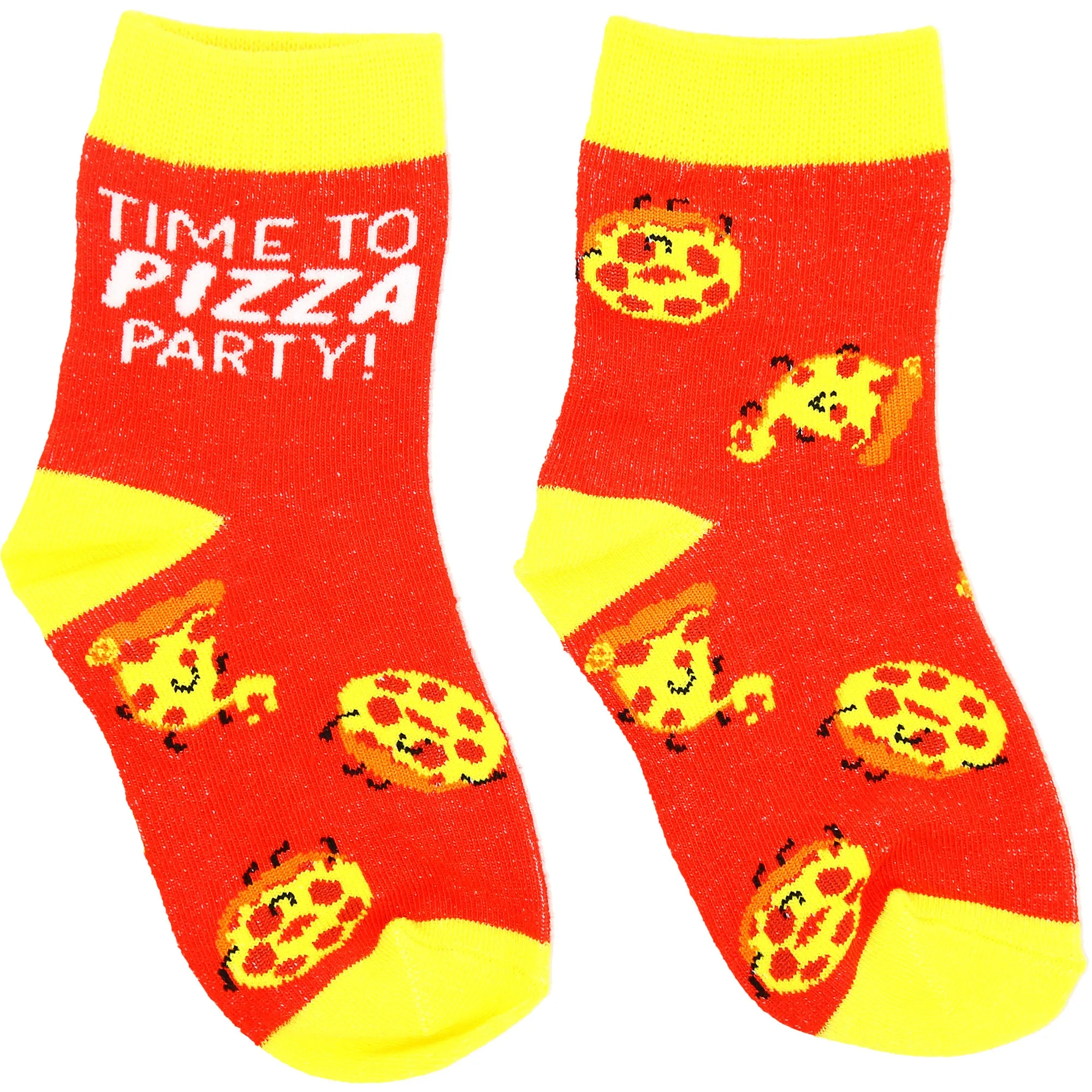 Pizza M/L Youth Cotton Blend Crew Socks