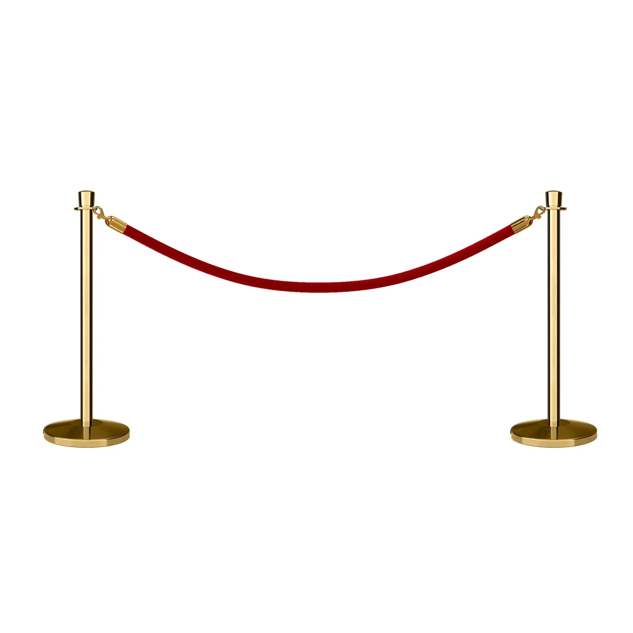 Post and Rope Stanchion Kit, Crown Top Posts, 6 Ft. Velvet Foam Core Rope - Montour Line