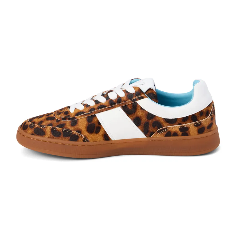 Quincy Leopard Lace Up Sneakers