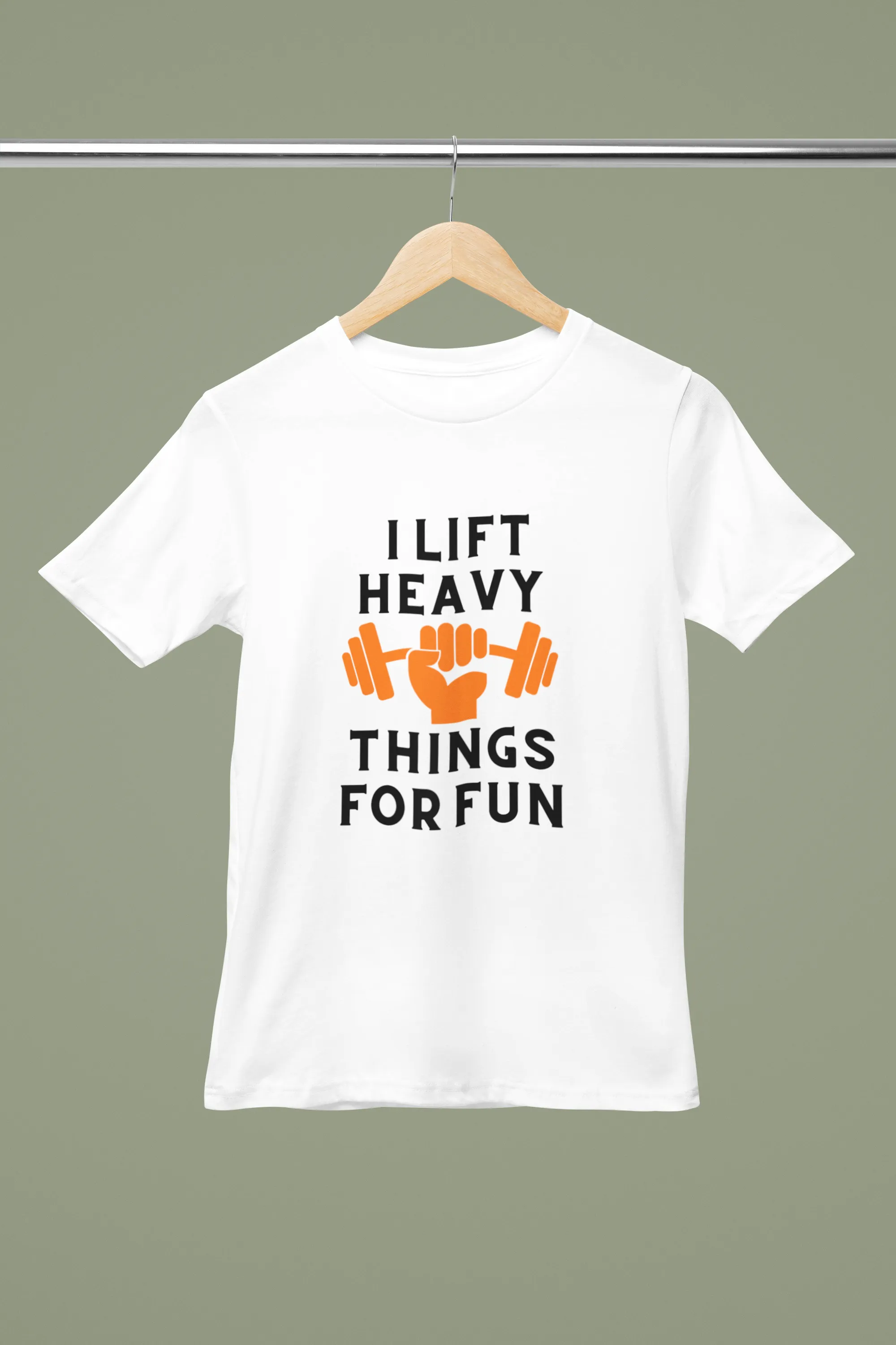 "I Lift Heavy Things For Fun" Premium Printed Gym T-Shirt for Active Workouts