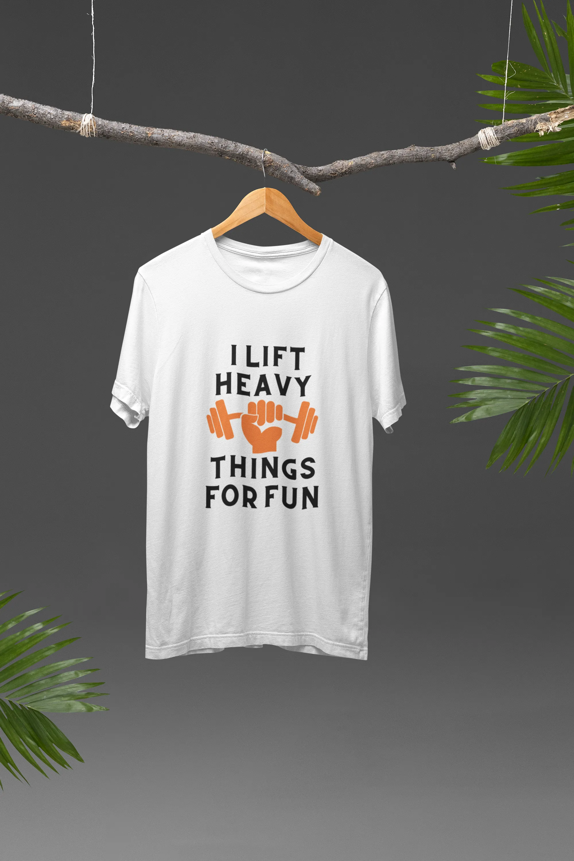 "I Lift Heavy Things For Fun" Premium Printed Gym T-Shirt for Active Workouts