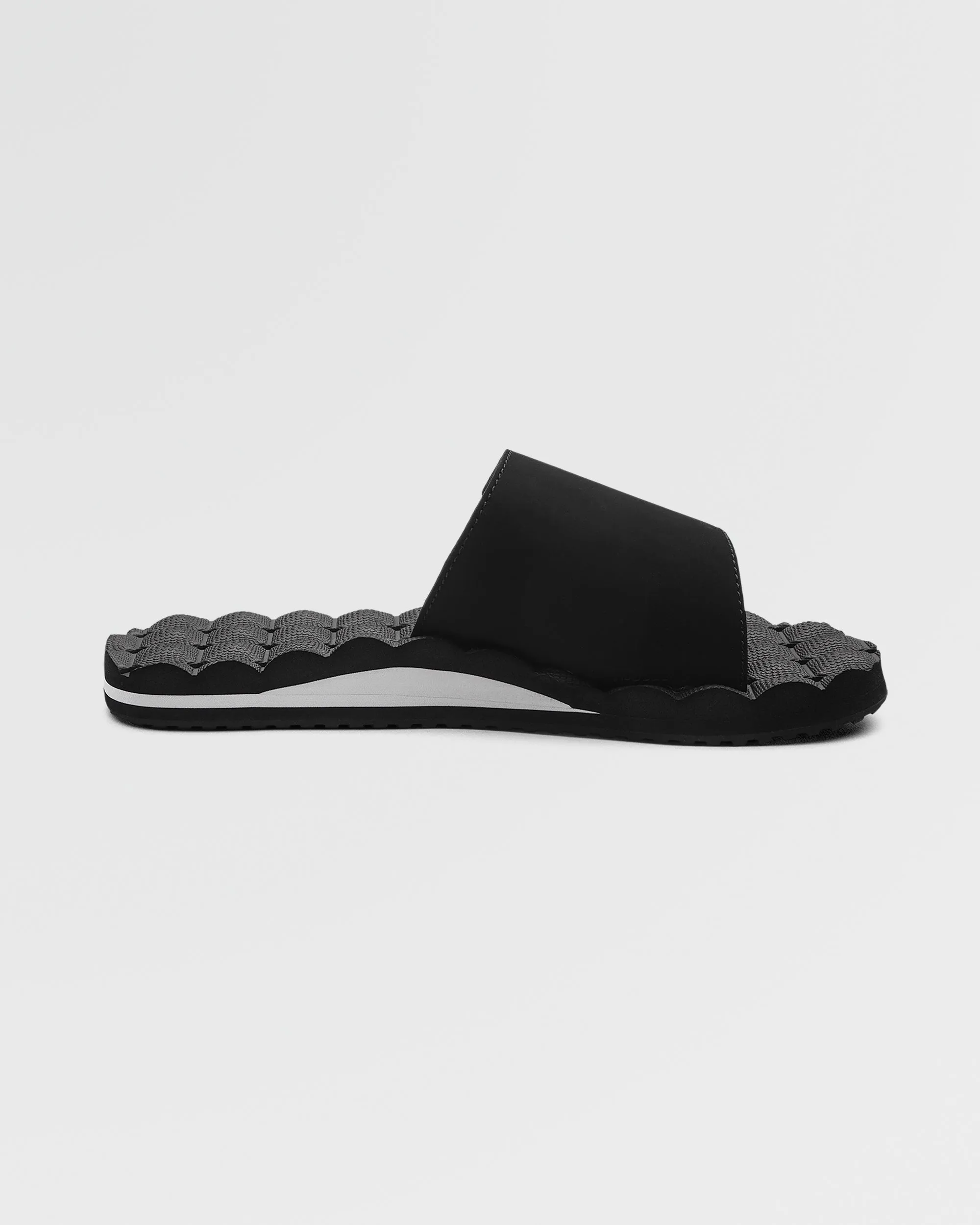 Recliner Slide Sandals - BLACK WHITE