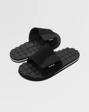 Recliner Slide Sandals - BLACK WHITE